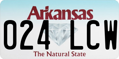 AR license plate 024LCW