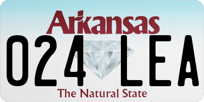 AR license plate 024LEA