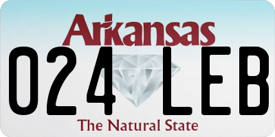 AR license plate 024LEB