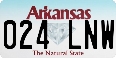 AR license plate 024LNW