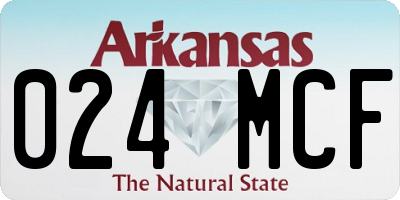 AR license plate 024MCF