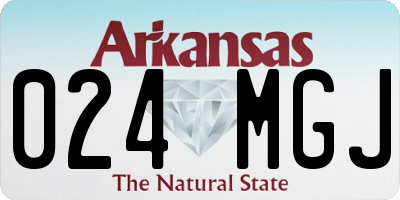 AR license plate 024MGJ