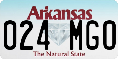 AR license plate 024MGO
