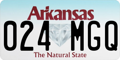 AR license plate 024MGQ