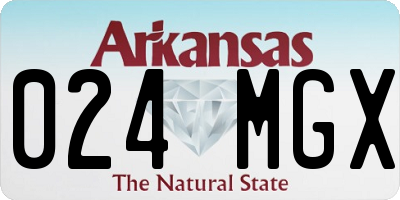 AR license plate 024MGX