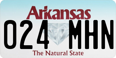 AR license plate 024MHN