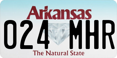 AR license plate 024MHR