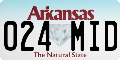 AR license plate 024MID