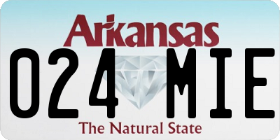 AR license plate 024MIE