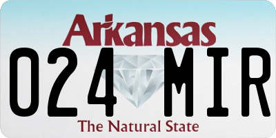 AR license plate 024MIR