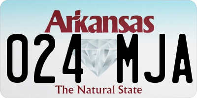 AR license plate 024MJA