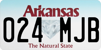 AR license plate 024MJB