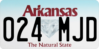 AR license plate 024MJD