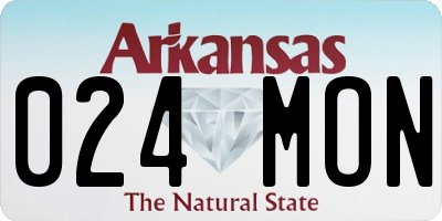AR license plate 024MON