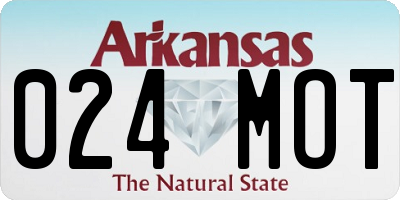 AR license plate 024MOT