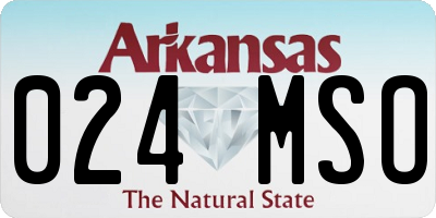 AR license plate 024MSO