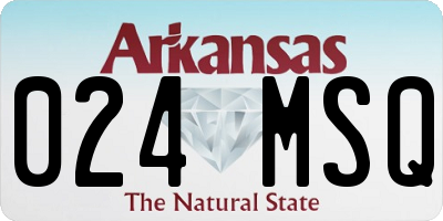 AR license plate 024MSQ