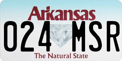 AR license plate 024MSR