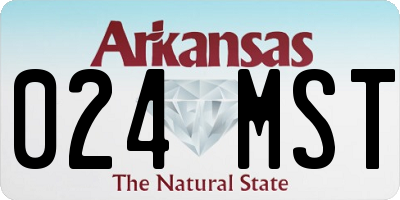 AR license plate 024MST