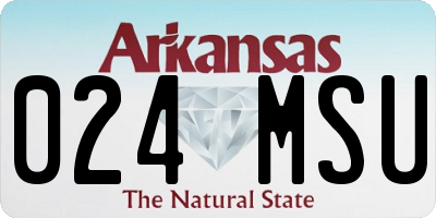 AR license plate 024MSU