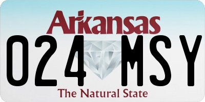 AR license plate 024MSY