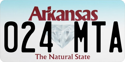 AR license plate 024MTA