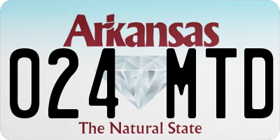 AR license plate 024MTD