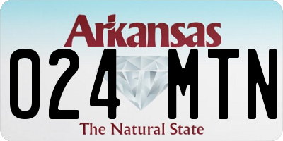 AR license plate 024MTN