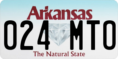 AR license plate 024MTO