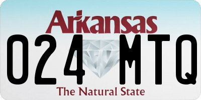 AR license plate 024MTQ