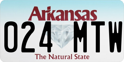 AR license plate 024MTW