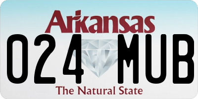 AR license plate 024MUB