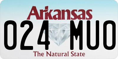 AR license plate 024MUO