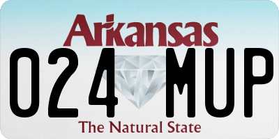 AR license plate 024MUP