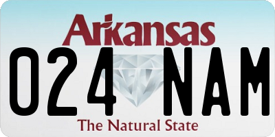 AR license plate 024NAM