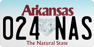AR license plate 024NAS