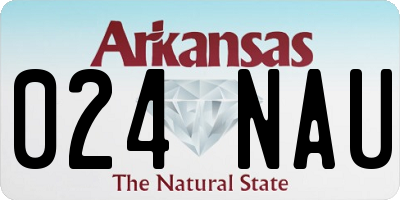 AR license plate 024NAU