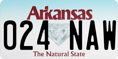 AR license plate 024NAW
