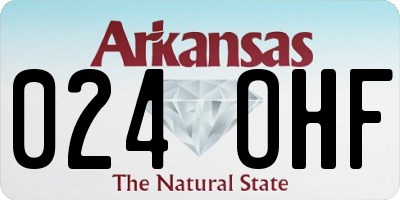 AR license plate 024OHF