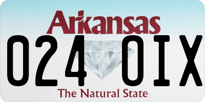 AR license plate 024OIX