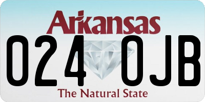 AR license plate 024OJB