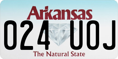 AR license plate 024UOJ