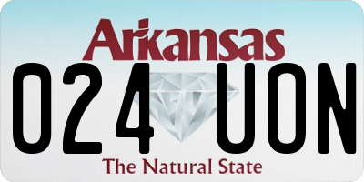 AR license plate 024UON
