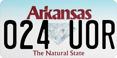AR license plate 024UOR