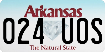 AR license plate 024UOS