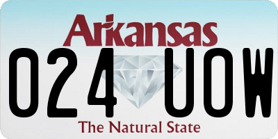 AR license plate 024UOW
