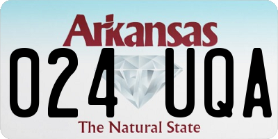 AR license plate 024UQA