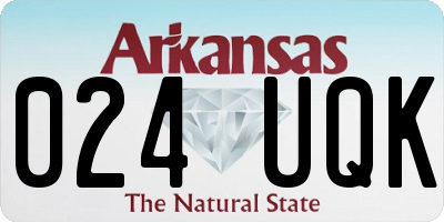 AR license plate 024UQK
