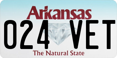 AR license plate 024VET