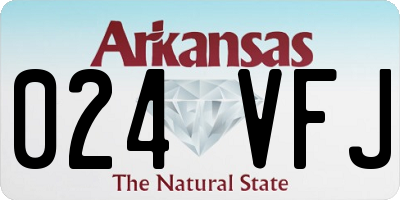 AR license plate 024VFJ